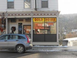Gold House Pizza Storefront & Sign